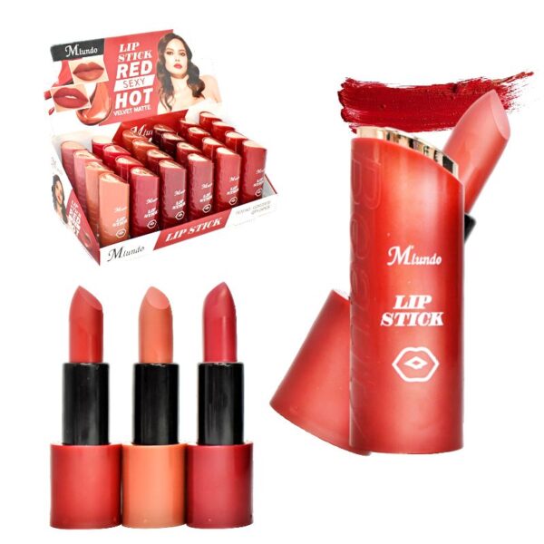 Labiales Red Sexy Hot Velvet Color Matte De Miundo