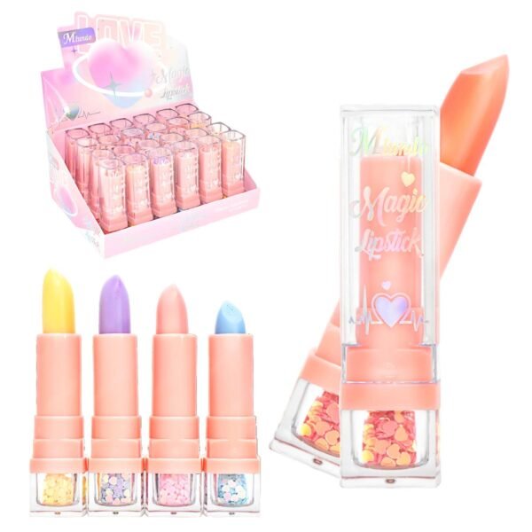 Labiales Magicos De Miundo Caja Rosada Con Corazon