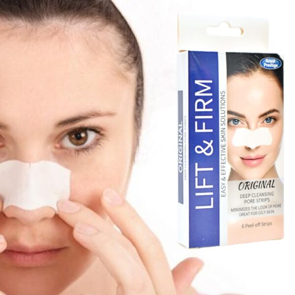 Tiras Para Poros Nasales Para Piel Grasa 6Pcs Caja Blanca Con Azul