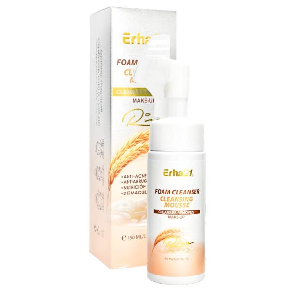 Espuma Facial Anti Acne Con Extracto De Arroz Erha21 150Ml