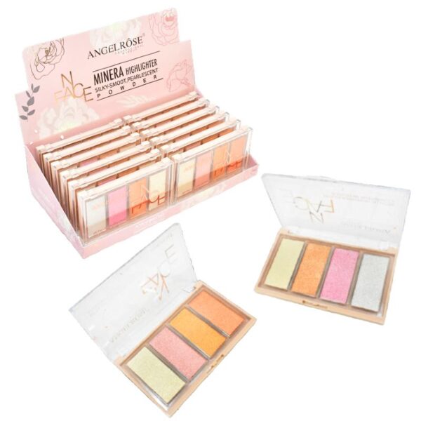Iluminadores Minera Highlighter 4 Tonalidades De Angel Rose