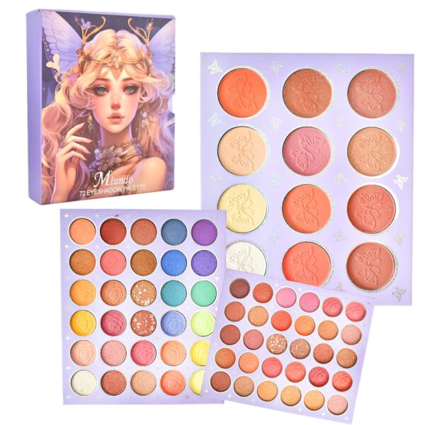 Sombras Miundo De 3 Paletas 72 Colores Portada Morada De Chica Anime