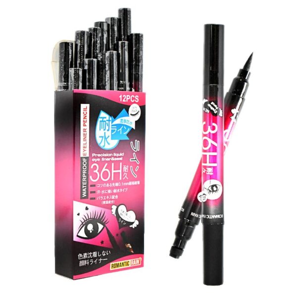 Delineador Negro 2 En 1 Para Ojos 36H Romantic Rain Waterproof