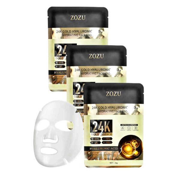 Mascarilla Facial 24K Gold De Acido Hialuronico