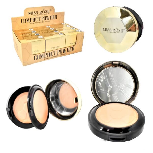 Polvo Compacto Miss Rose Con Diseño de Pelota de Futbol