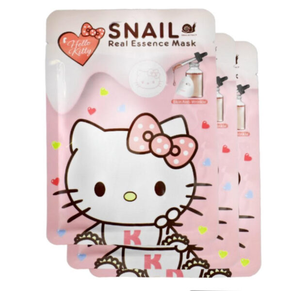 Mascarilla Facial de Extracto de Caracol Portada Hello Kitty Rosa Milion Pauline