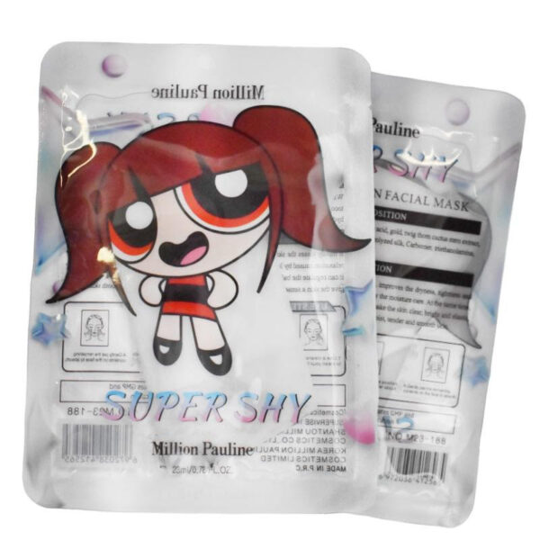 Mascarilla Facial de Colageno Portada Transparente Chica Superpoderosa Pelo Rojo Milion Pauline