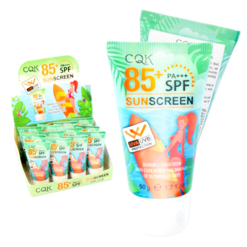 Protector Solar CQK 85 SPF+++ Empaque Verde