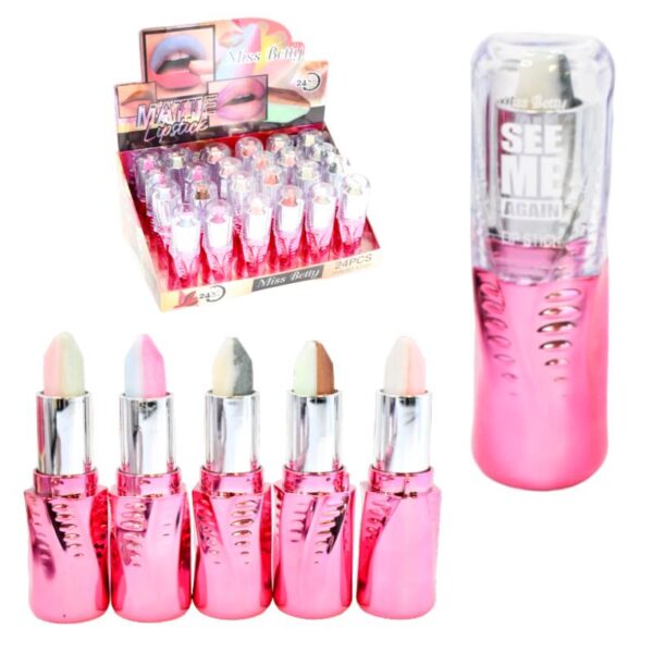 Labiales Matte Miss Betty en Presentación de Duo de Color