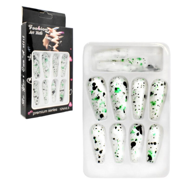 Uñas Press On Nails Fashion Art Nails 12pcs