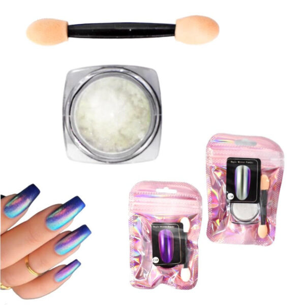 Polvo Para Uñas Individual Con Efecto Espejo con Aplicador