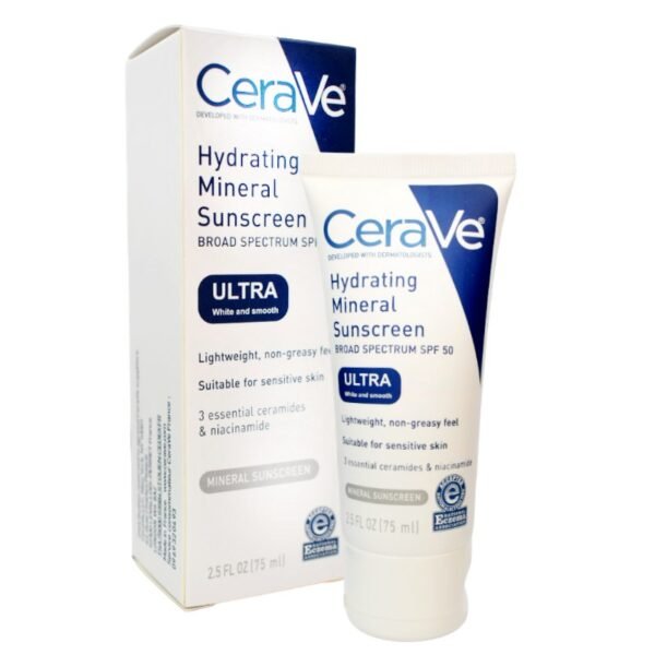 Protector Solar Mineral Hidratante de Sensación Ligera con Niacinamide SPF 50 CeraVe