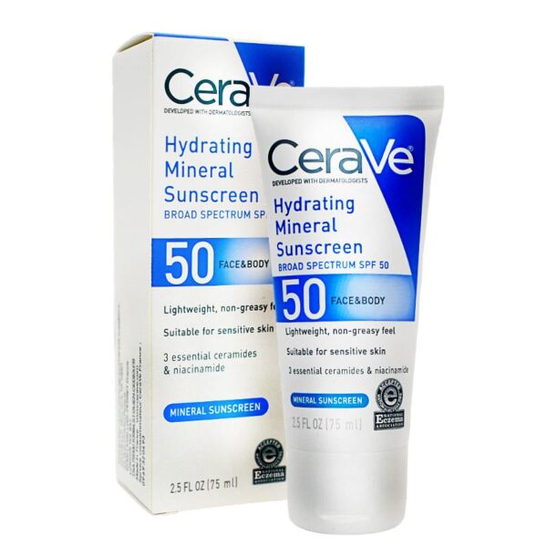 Protector Solar Mineral Hidratante De Cerave 50+ 75Ml
