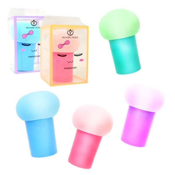 Esponjas para maquillaje MU-MIX ROSE forma de honguito