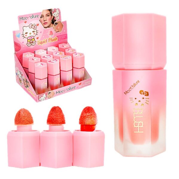 Rubores Liquidos En presentación de Hello Kitty