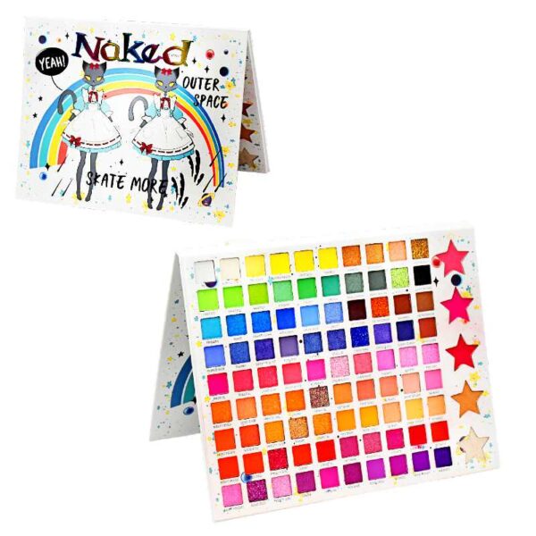 Sombras Naked de 95 Colores En Presentación Caja Blanca Con Gatos Negros