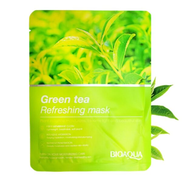 Sobre de mascarillas faciales refrescante de TÉ BIOAQUA 25g.