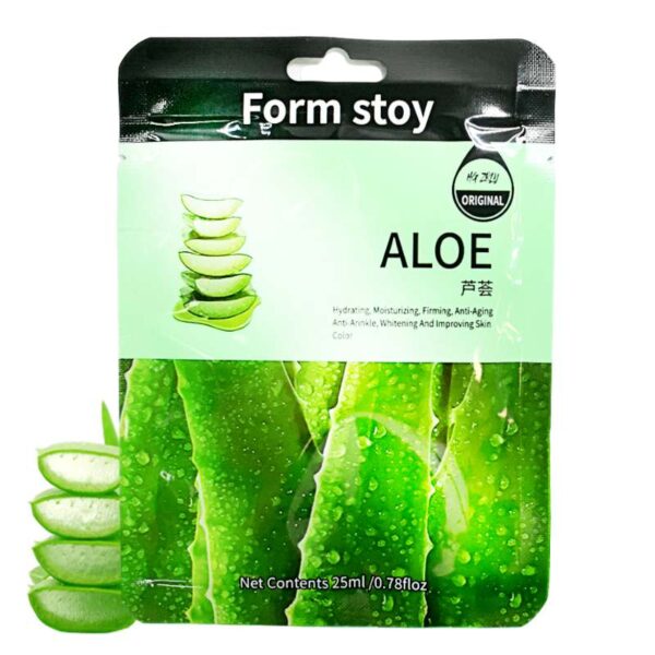 Sobre de mascarillas faciales aloe vera FORM STOY 25ML