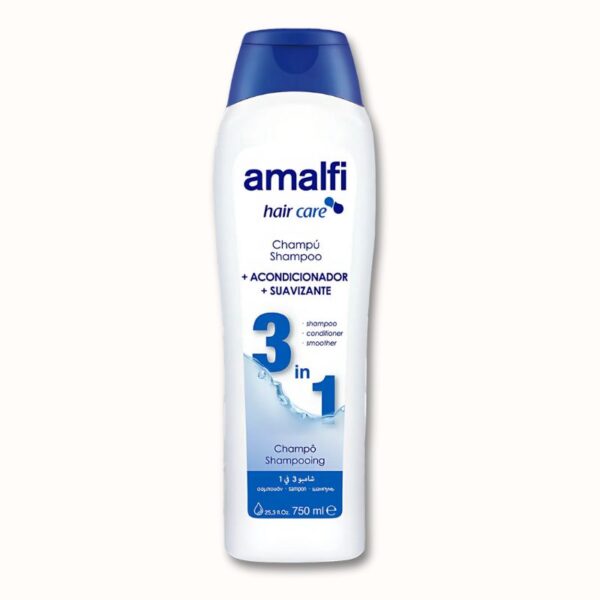 PREVENTA AMALFI SHAMPOO FAMILIAR TRES EN UNO 750mL