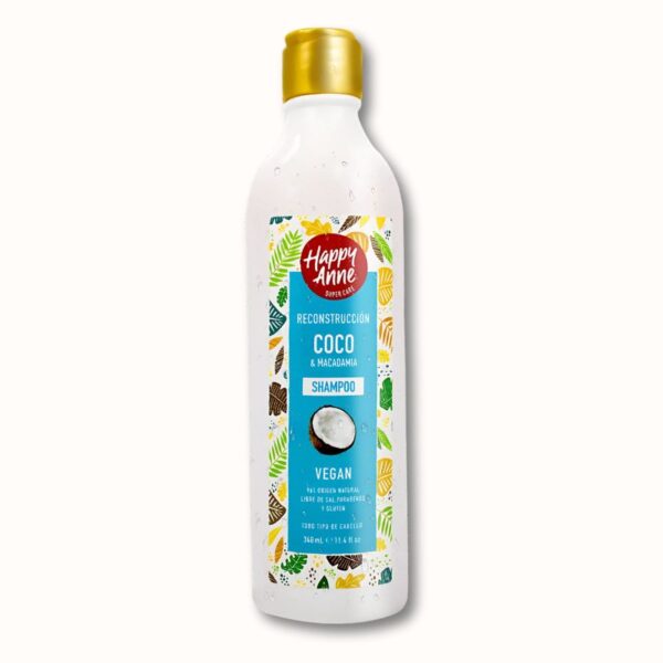 PREVENTA HAPPY ANNE SHAMPOO SUPER REC. COCO Y MACADAM. S/SAL 340ml