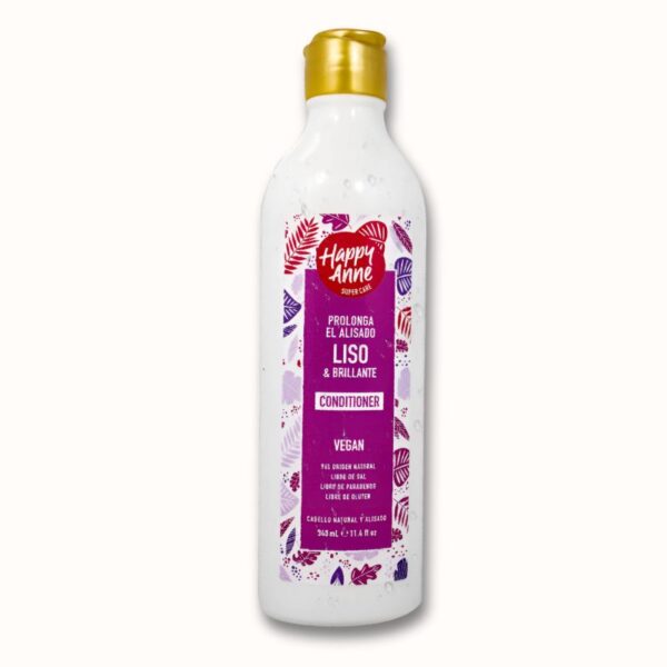PREVENTA HAPPY ANNE ACONDICIONADOR LISO Y BRILLANTE VEGANO S/SAL 340ml