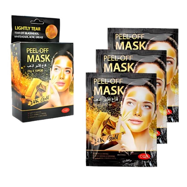 Paquete De 10 Mascarillas Faciales Líquidas De 24k Gold Cqk 20G