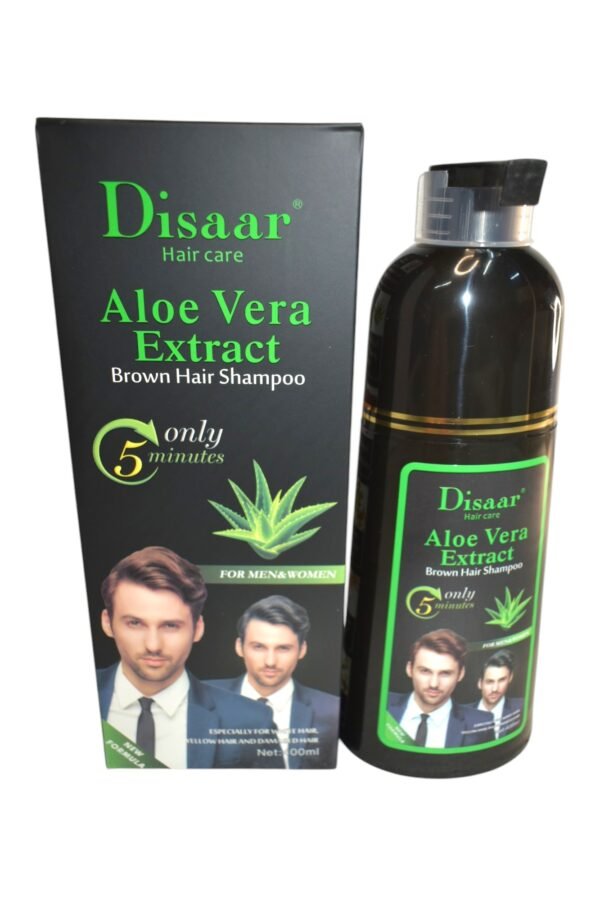 Shampoo con Tinte para Cabello Castaño Con Extracto de Aloe Vera Disaar