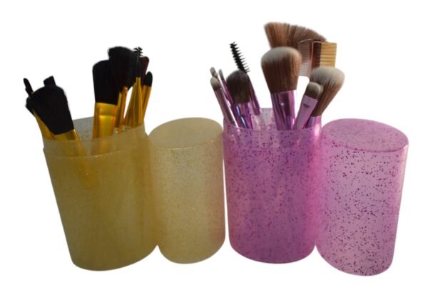 Set de Brochas de 12 pcs con Diseño de Glitter