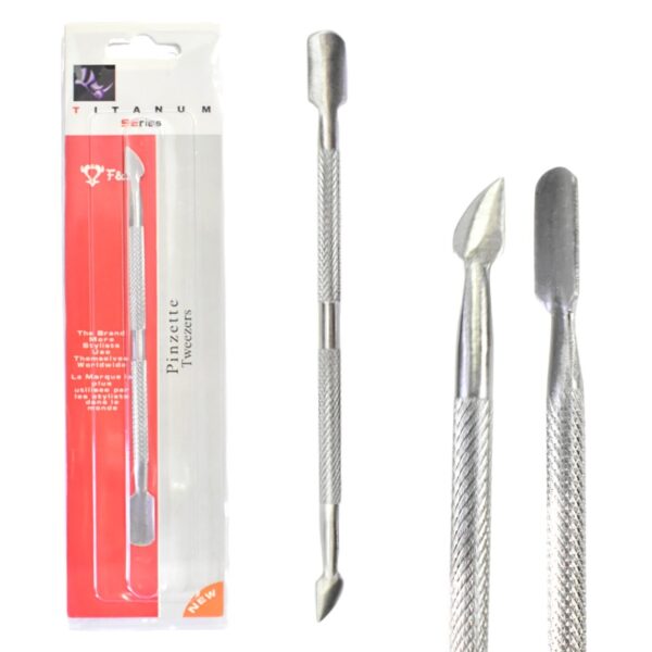 Herramienta Para Retirar Cutícula De 2 Puntas Titanium LT2