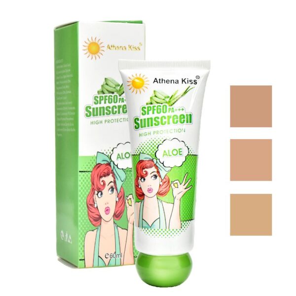 Base Con Protector Solar Athena Kiss 60+ Surtidas Con Extracto De Aloe Fresa Y Colageno - Imagen 3