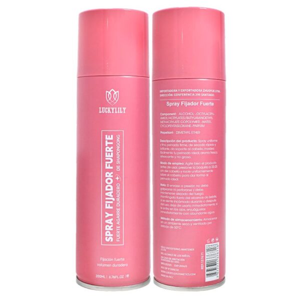 Spray Fijador Fuerte De Cabello Lucky Lily 200Ml - Imagen 2