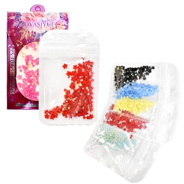 Decoracion De Uñas De Cristales Y Perlas SURTIDAS - Imagen 2
