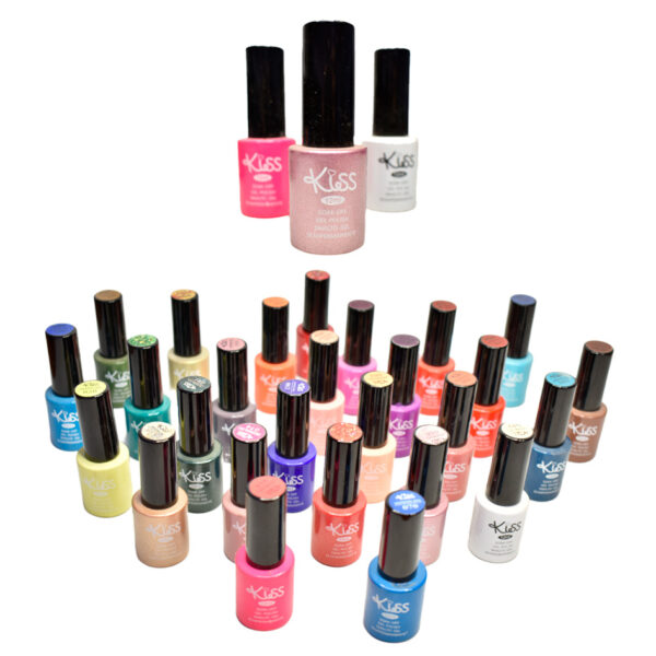 Esmaltes para uñas gelish marca kiss surtidos LOTE 1