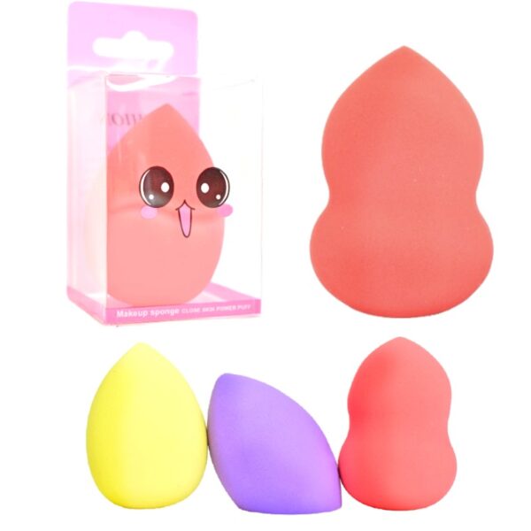 Esponja Aplicadora De Maquillaje Colores y Formas Surtidas